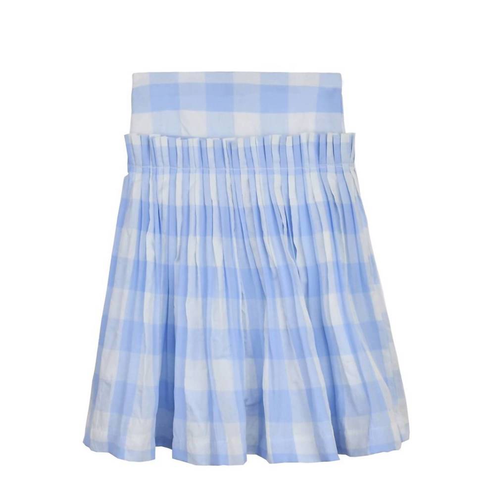NEW GLORY kids plaid pleated skirt in blue